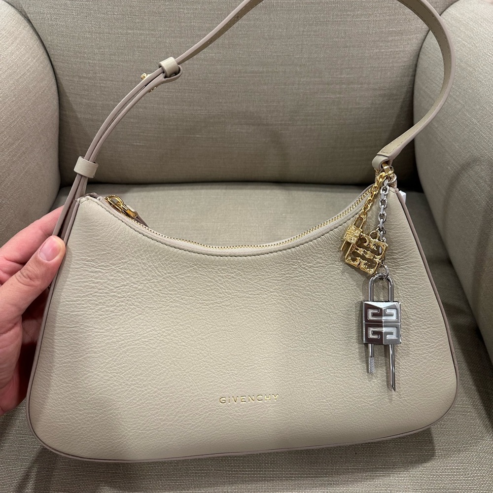 Givenchy Beige Leather Shoulder Bag with Charms✨